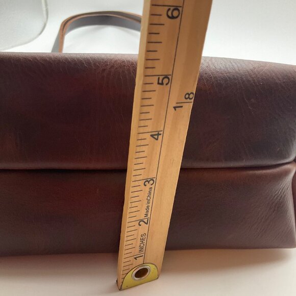 Portland Leather Goods Distressed Leather Tote Bag Brown Lava Boho - Picture 8 of 14